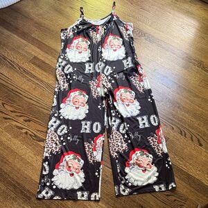 Santa Print Jumpsuit